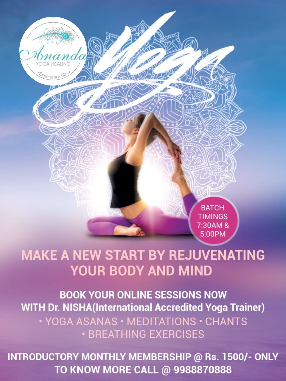Online corporate yoga session