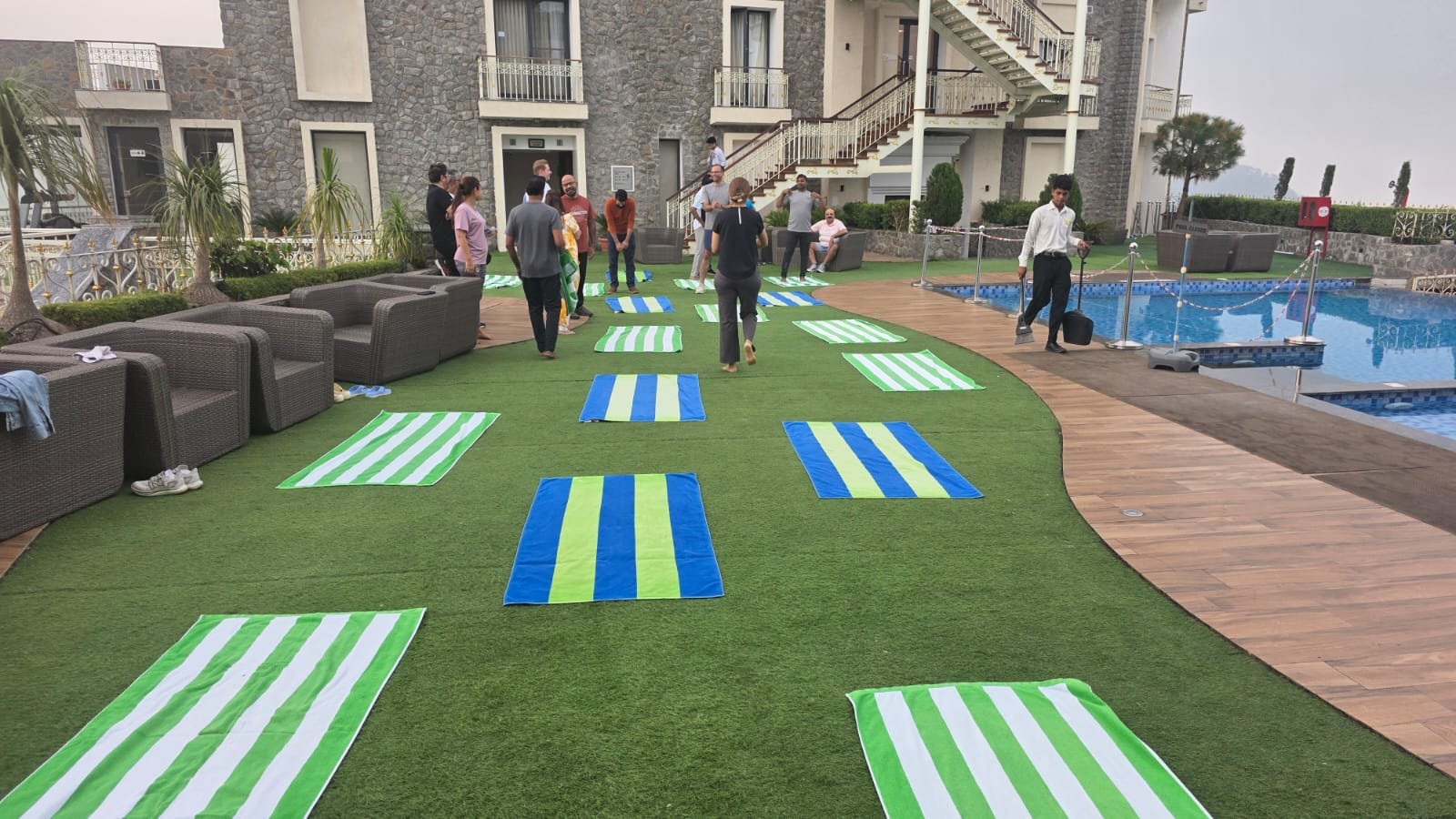 Yoga day at Kasauli hillside