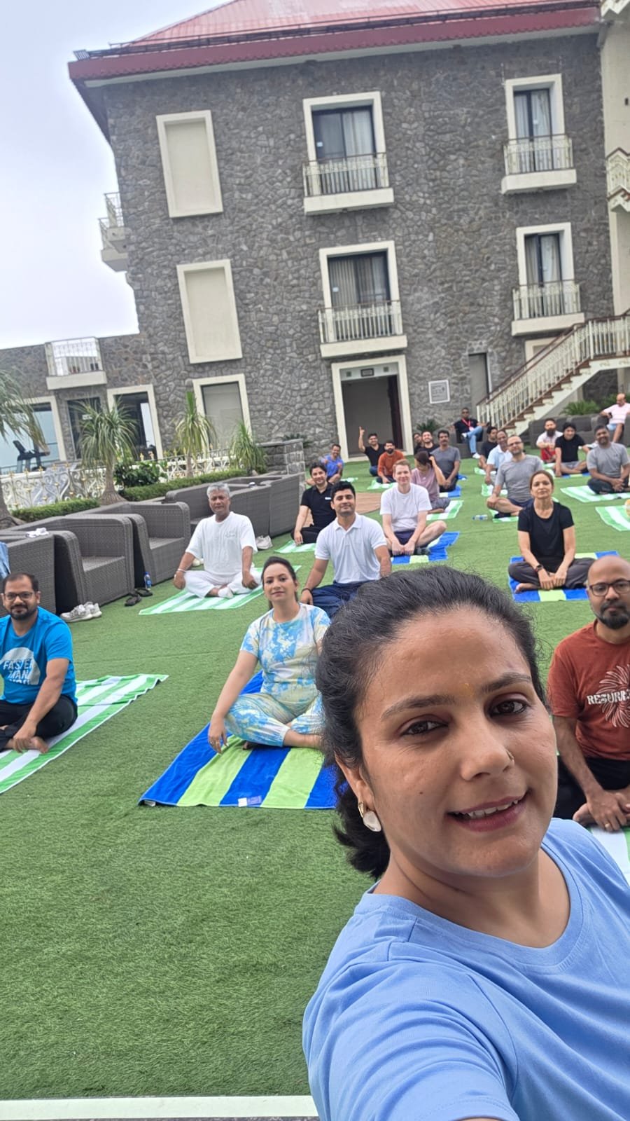 Closing circle at Kasauli yoga day