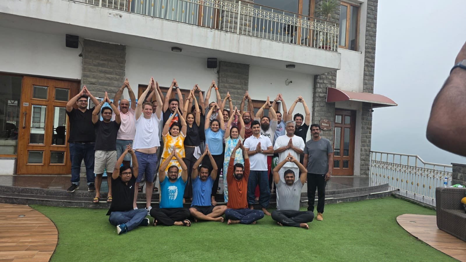 Breathwork session in the hills at Kasauli